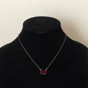 Catherine Popesco France  red crystal pendant necklace
